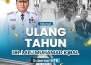 Pimpinan dan Seluruh  Manajemen RSUD NTB, Mengucapkan Selamat Milad Kepada Bapak Gubernur NTB H. Lalu Muhammad Iqbal