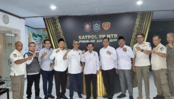 Perkuat Kerjasama Pengelolaan Informasi Publik, Jajaran KIP NTB Berkunjung Kekantor Sat Pol PP NTB