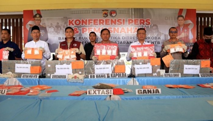 Barang Bukti 2,5 Kg Shabu dan Miliaran Rupiah Disita, Polda NTB Tegaskan Perang Tanpa Kompromi Pada Narkotika