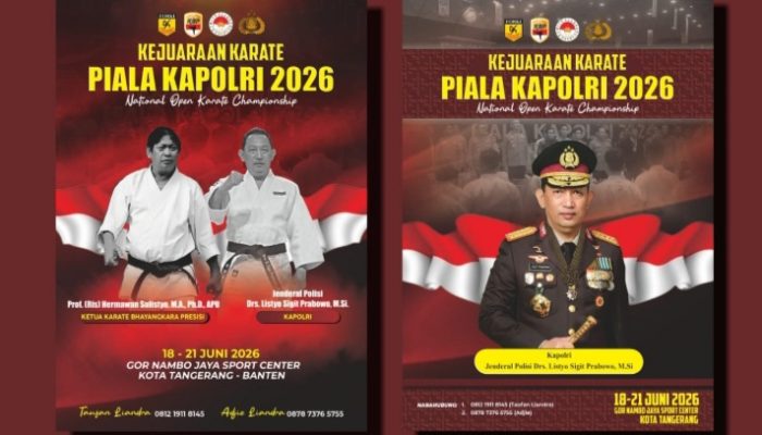 Piala Kapolri 2026 Siap Digelar di Tangerang, Karateka Nasional Berebut Podium